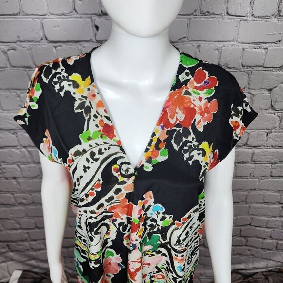 Lauren Ralph Lauren Floral-Print Cap Sleeve Plus Size Dress, Women's Medium - Picture 1 of 12
